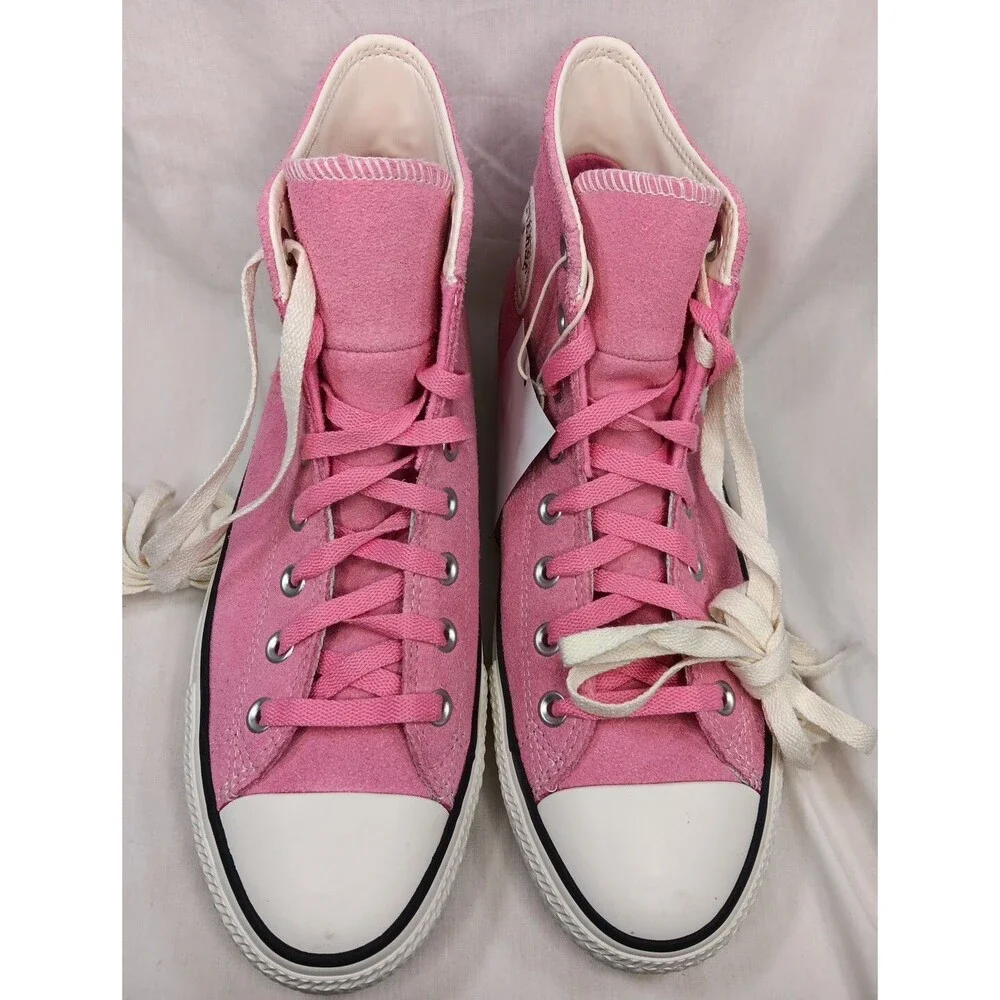 NWT Converse Chuck Taylor All Stars Men's 9 Women's 11 Pink Suede High Tops - Picture 2 of 9